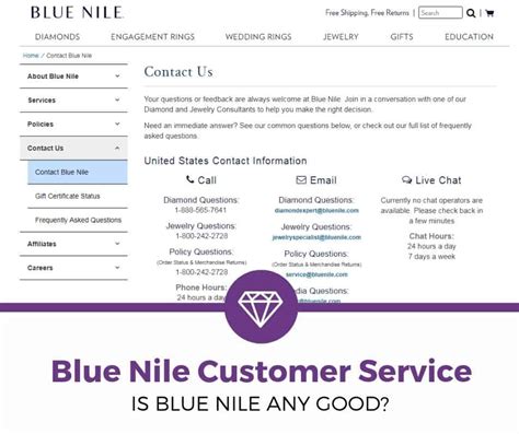 blue nile customer reviews.